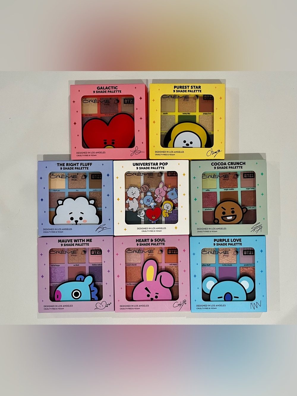NIB The Creme Shop BT21 Eyeshadow Palette Bundle